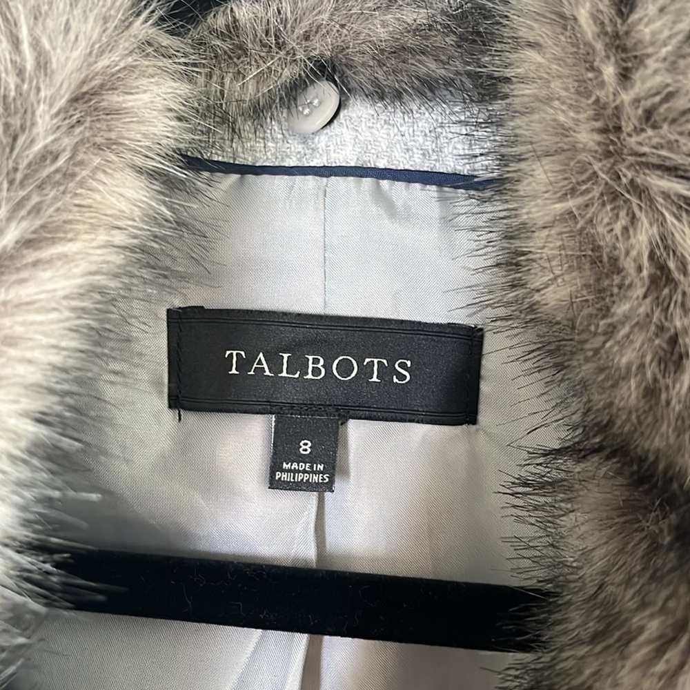 Talbots Wool Blend Jacket With Removable Faux Fur… - image 3
